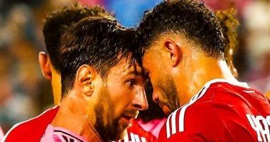 "لقطة ميسي وياسر إبراهيم" تخطف الأضواء فى مباراة الأهلى وإنتر ميامي