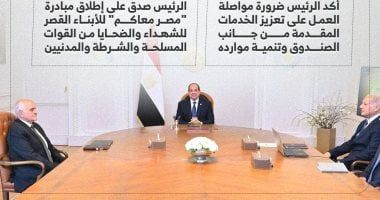 الرئيس السيسى يصدّق على إطلاق مبادرة مصر معاكم للأبناء القصر للشهداء (إنفوجراف)