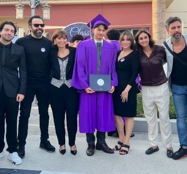 هكذا احتفلت ديما بياعة وتيم حسن بتخرج ابنهما فهد