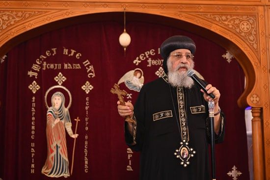 البابا تواضروس يصلى العشية فى كنيسة السيدة العذراء والشهيدة مارينا بالعلمين