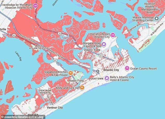 تكنولوجيا: بسبب تغير المناخ.. خريطة جديدة تكشف عن المدن والمعالم الأمريكية المقرر اختفاؤها 2050