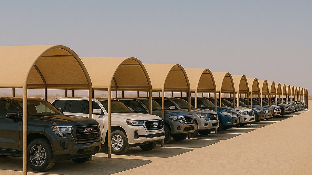 المسند يشرح كيف تبني مظلة للسيارة اتقاءً لأشعة الشمس صيفًا