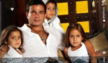 أبناء عمرو دياب يحتفلون بعيد الأب بصور نادرة