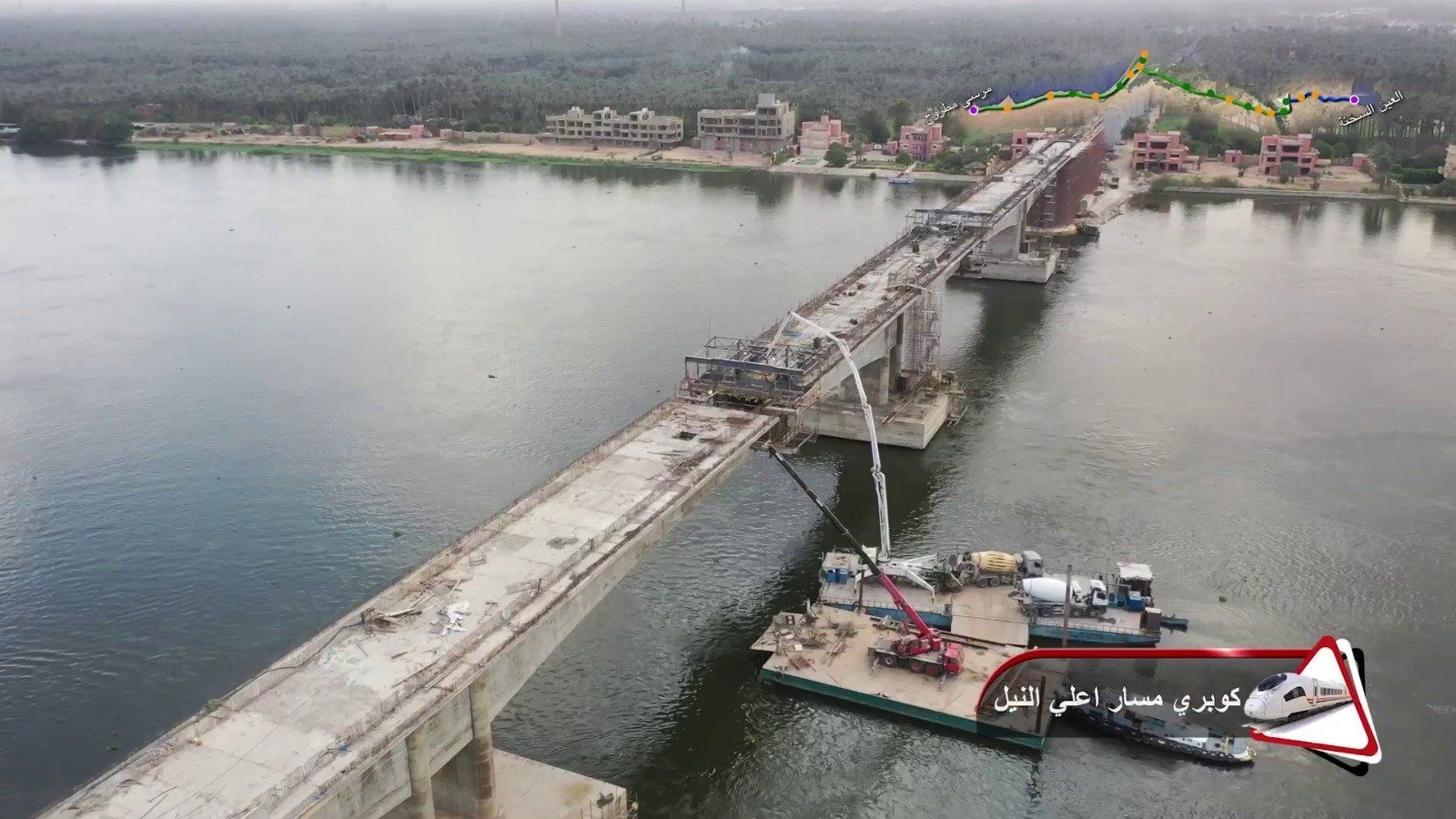 شاهد أعمال تركيب القضبان وتشطيبات محطات الخط الأول للقطار الكهربائى السريع