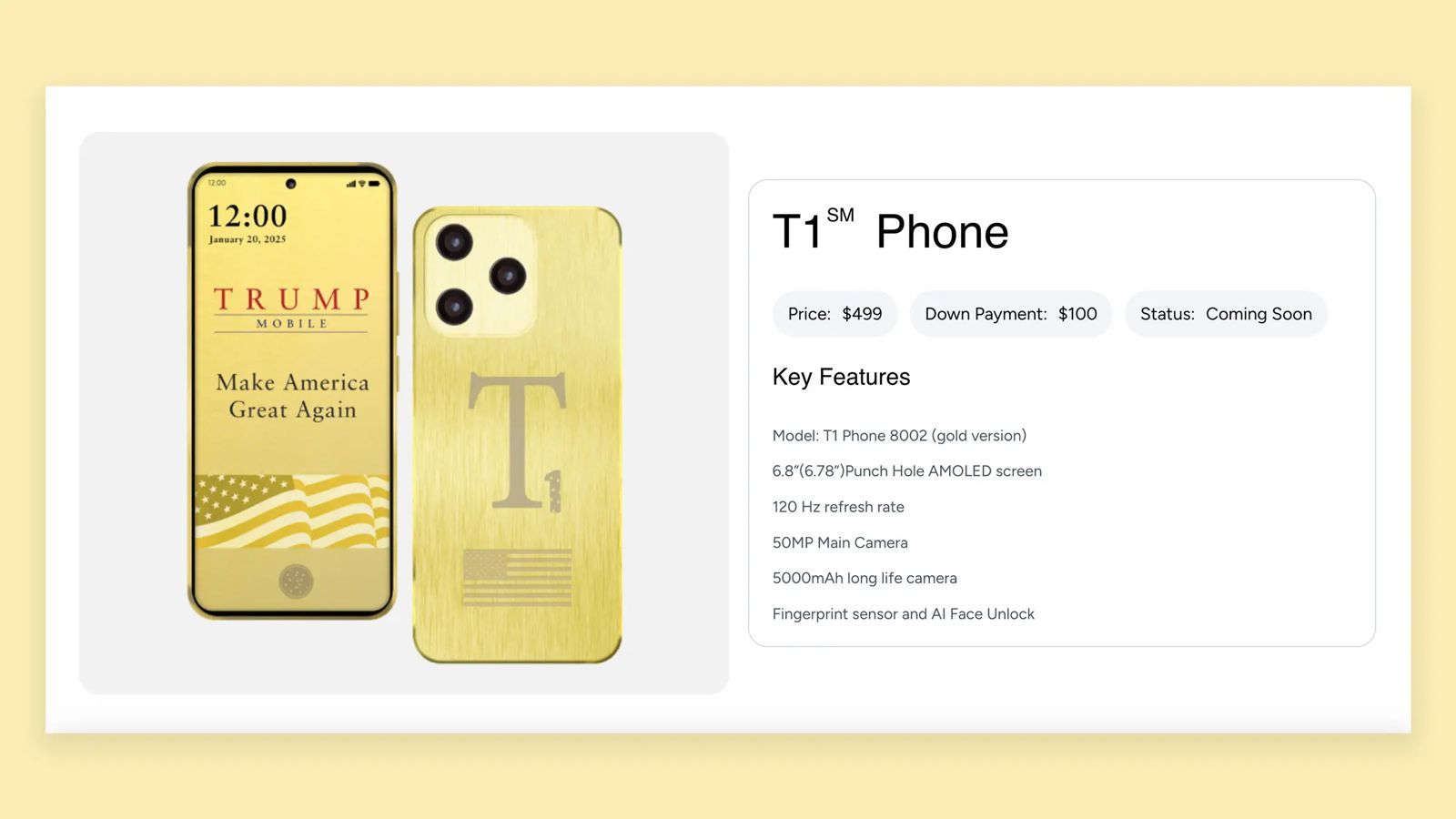 تكنولوجيا: كل ما تحتاج معرفته عن موبايل ترامب الجديد Trump Mobile