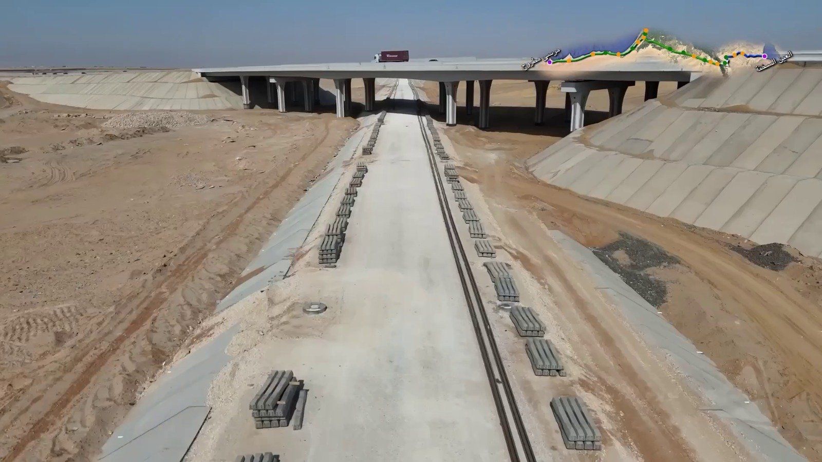 شاهد أعمال تركيب القضبان وتشطيبات محطات الخط الأول للقطار الكهربائى السريع