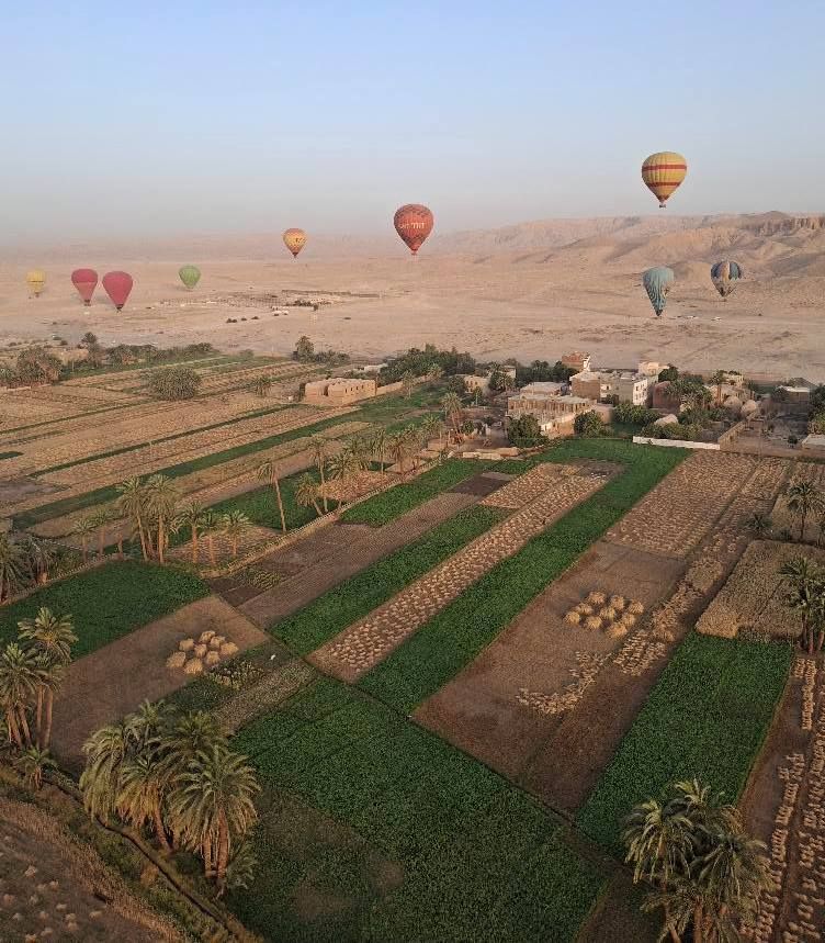 البالون الطائر مغامرة ساحرة تحلق بالسياح على ارتفاع 2000 قدم بالأقصر.. صور