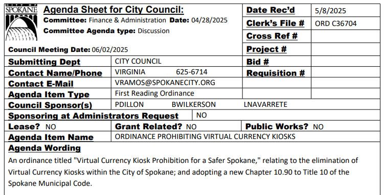 ثاني أكبر مدن واشنطن تحظر أجهزة الصراف الآلي للعملات الرقمية