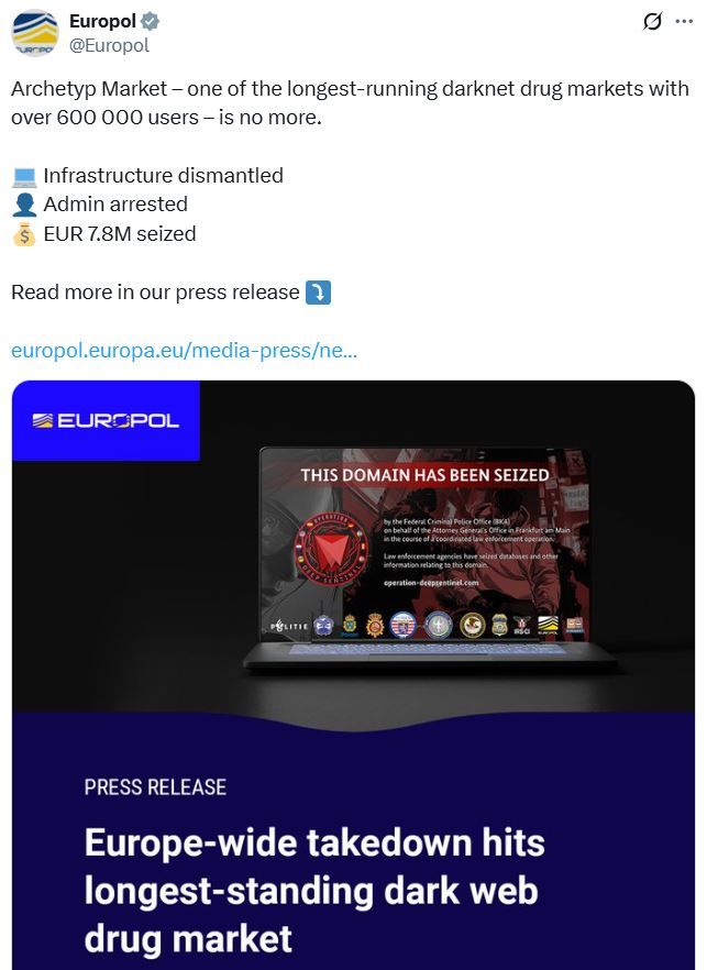 إغلاق سوق Archetyp على الدارك ويب، لكن المنظومة تتأقلم: TRM Labs