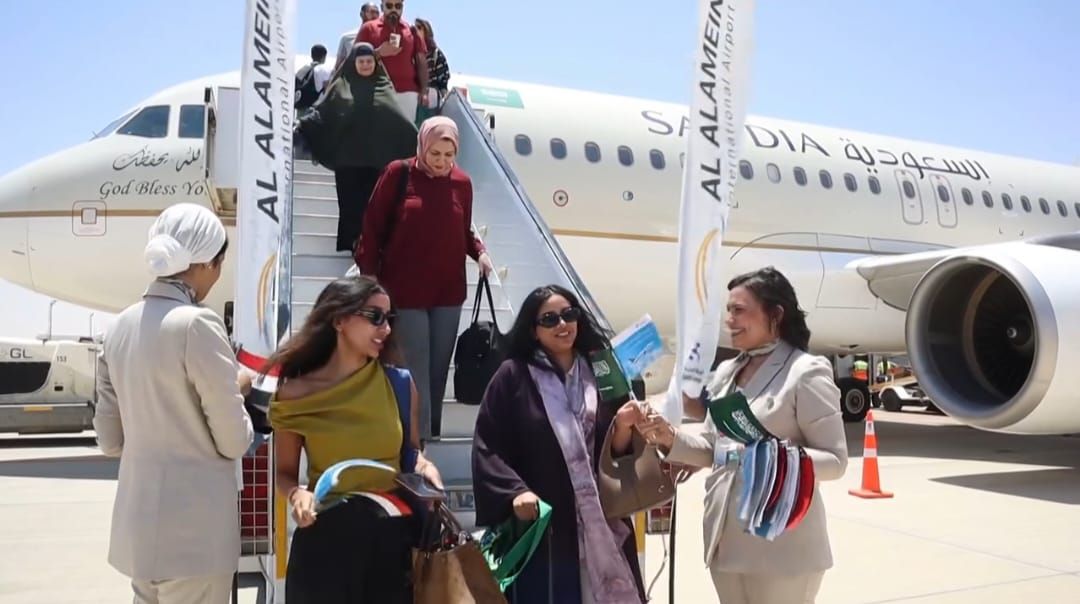 مطار العلمين الدولى يستقبل أولى رحلات الخطوط السعودية القادمة من الرياض