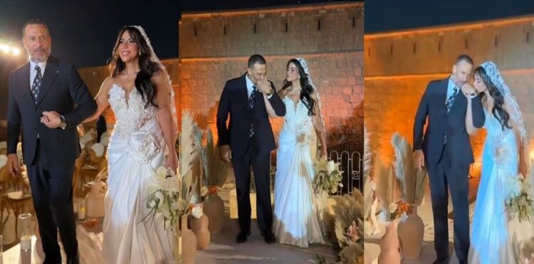 إبنة ماجد المصري تدخل القفص الذهبي وفستانها من تصميم زوجة والدها - بالفيديو