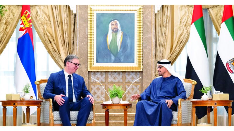 الامارات | رئيس الدولة والرئيس الصربي يؤكدان أهمية تبني الحوار والدبلوماسية لمعالجة الأزمات بالمنطقة