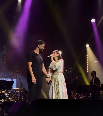 كارمن سليمان تحيى حفل مهرجان موازين وتعانق العلم المغربى.. صور