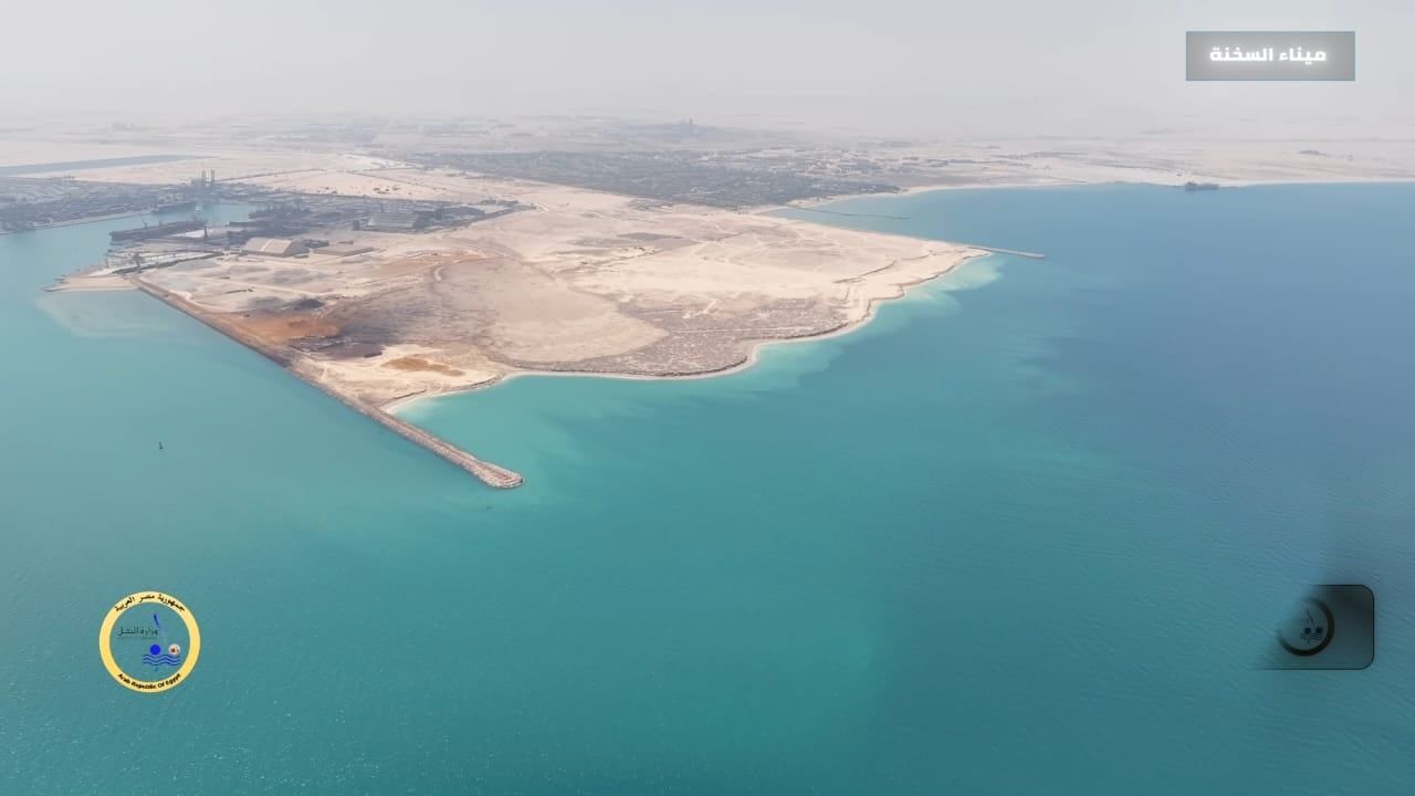 شاهد أحدث تصوير جوى لمشروع استكمال وتطوير ميناء السخنة