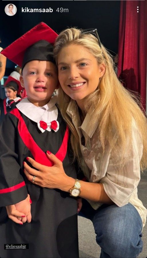 كريستينا زوجة إيلي صعب جونيور تنشر صور تخرج ابنهما من الحضانة.. خطف الأنظار بجماله