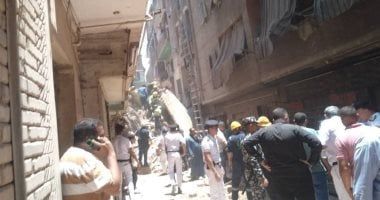 5 أسر تحت الركام ..البحث عن ناجين أسفل منزل حدائق القبة المنهار