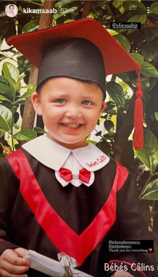 كريستينا زوجة إيلي صعب جونيور تنشر صور تخرج ابنهما من الحضانة.. خطف الأنظار بجماله