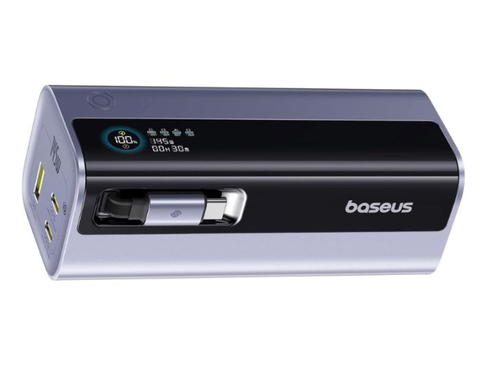 تكنولوجيا: Baseus تطلق بنك طاقة جديد بسعة 20,000 مللي أمبير مع كابل USB-C قابل للسحب