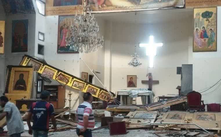 ضحايا في انفجار كنيسة مار إلياس بالعاصمة السورية دمشق.. صور