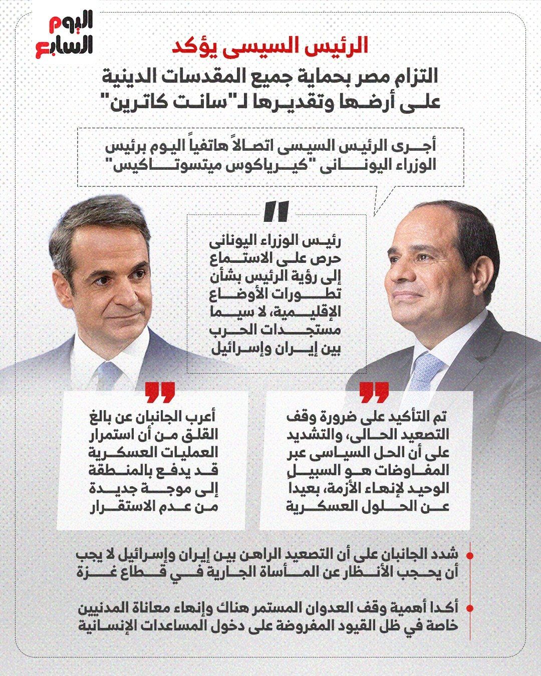 الرئيس السيسى يؤكد التزام مصر بحماية جميع المقدسات الدينية على أرضها..إنفوجراف