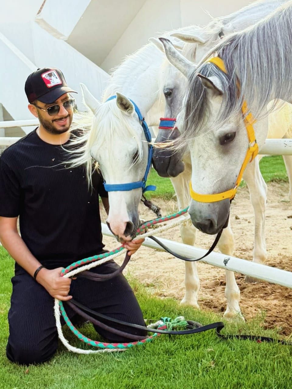 عصام السقا وسط الخيول العربية معلقا: سبحان من خلق