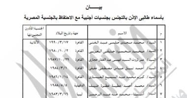 الجريدة الرسمية تنشر قرار حصول 21 شخصا على جنسية أجنبية مع الاحتفاظ بالمصرية