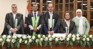 جامعة عين شمس تمنح درجة الماجستير بتقدير امتياز للباحث إبراهيم سعيد