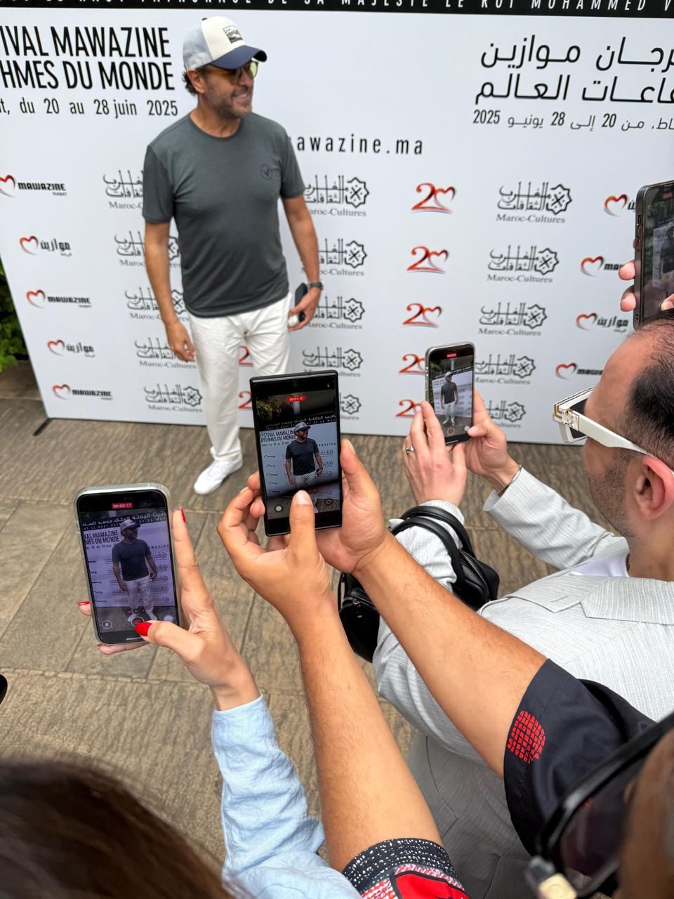 لحظة وصول راغب علامة المؤتمر الصحفى فى مهرجان موازين ولفتة إنسانية