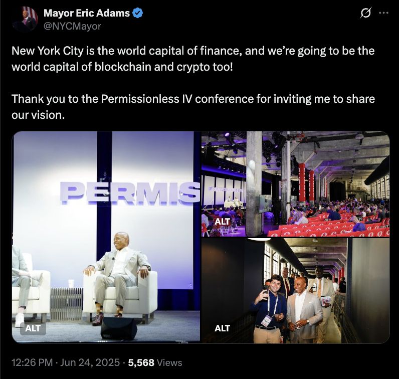 عمدة نيويورك يكشف عن خطط للعملات الرقمية بالتزامن مع تصويت الناخبين في الانتخابات التمهيدية للحزب الديمقراطي