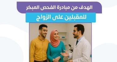 وزارة الصحة توضح أهداف مبادرة فحص المقبلين على الزواج.. انفوجراف