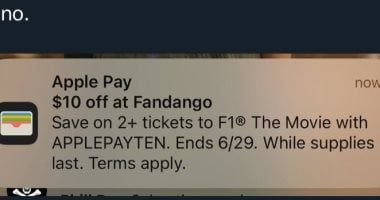 تكنولوجيا: غضب بين مستخدمى آيفون بسبب إعلان لفيلم F1 داخل تطبيق Apple Wallet