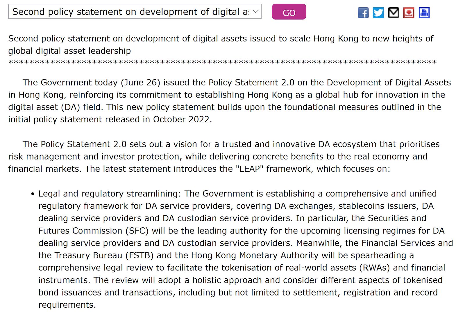 هونغ كونغ تكشف عن قواعد جديدة للعملات المستقرة وخطط للسندات المُرمَّزة