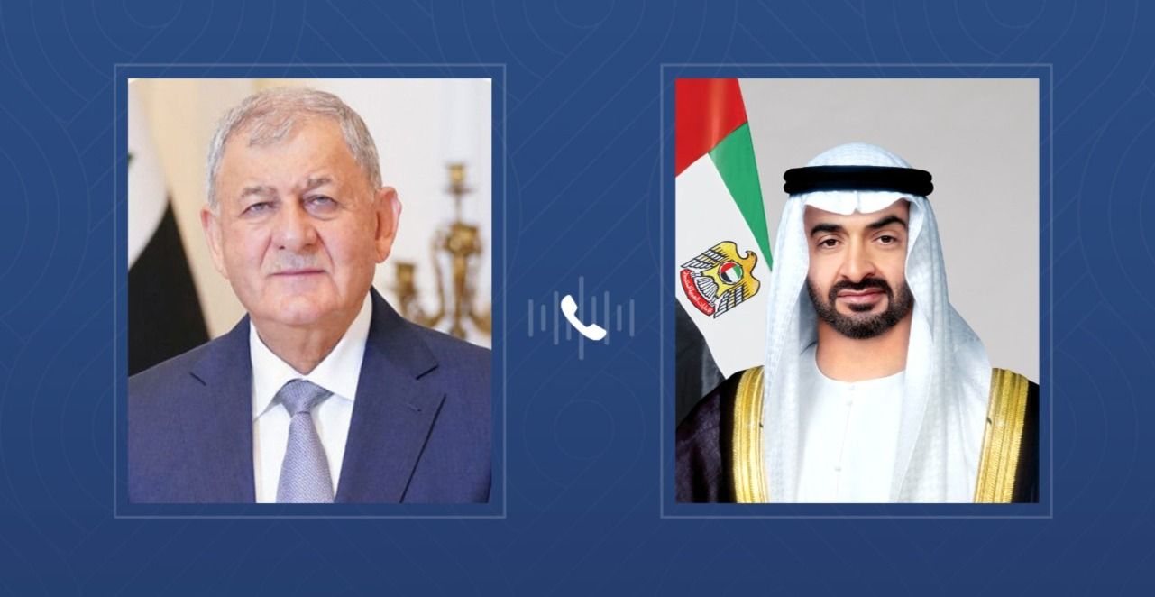 الامارات | رئيس الدولة والرئيس العراقي يبحثان هاتفياً علاقات البلدين والتطورات الإقليمية