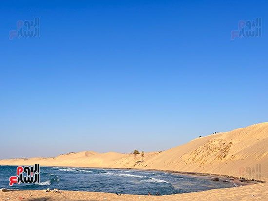 "حوض الجزيرة".. جوهرة طبيعية على شاطئ الريسة فى العريش (صور)