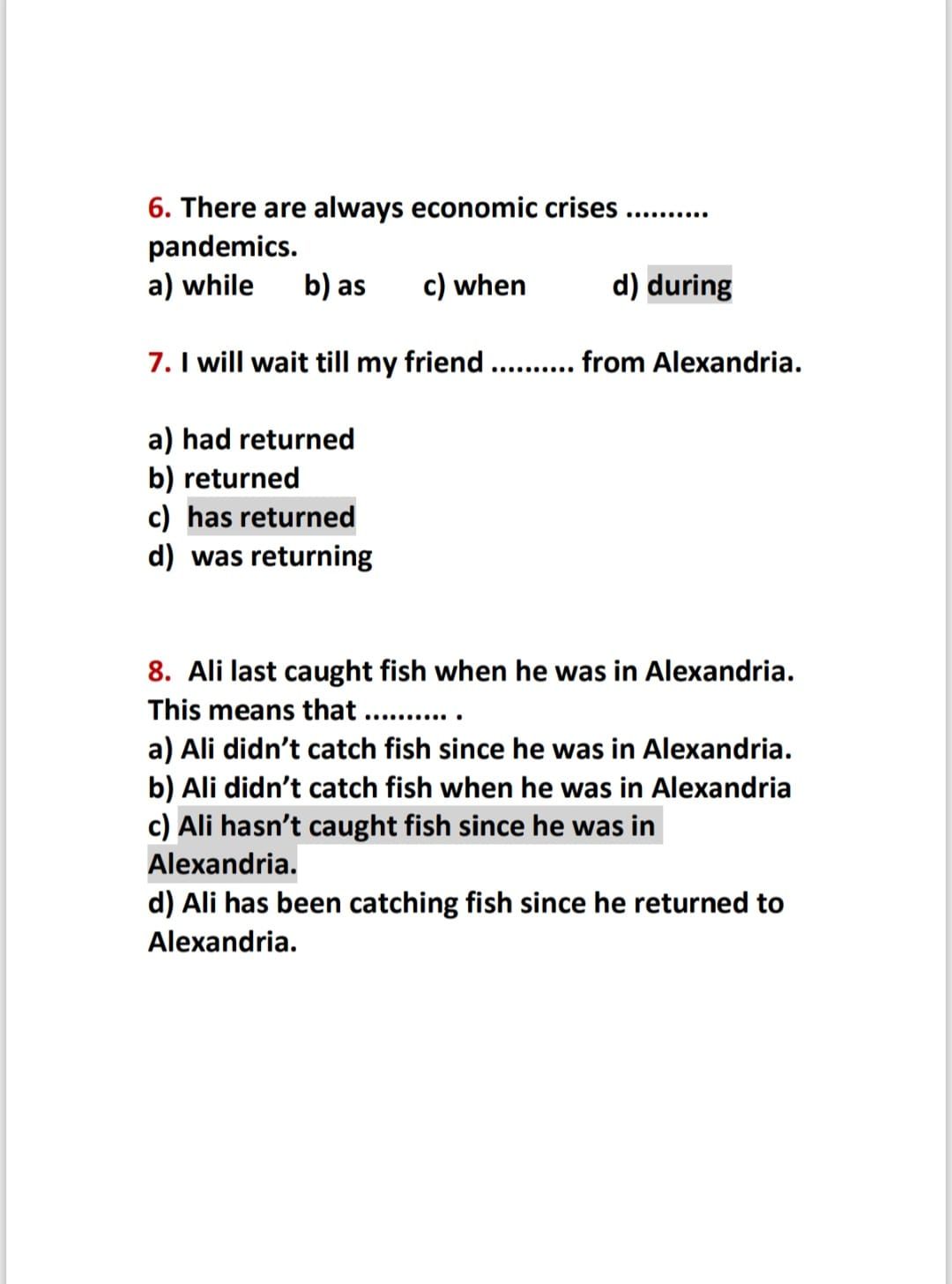 20 سؤالًا.. أقوى مراجعة فى مادة اللغة الإنجليزية لطلاب الثانوية العامة