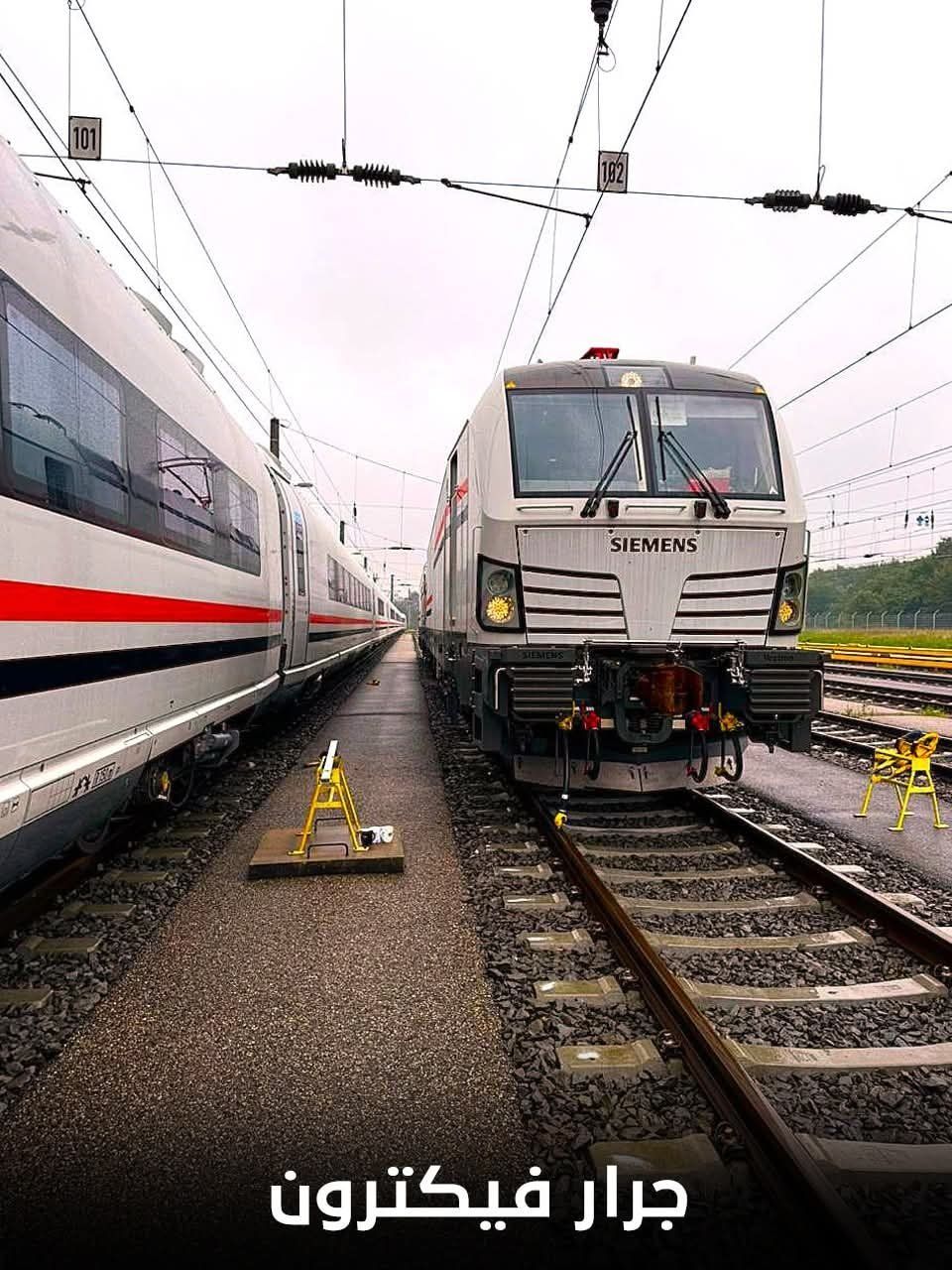 شاهد تجارب تشغيل جرار البضائع بشبكة القطار الكهربائى السريع.. صور