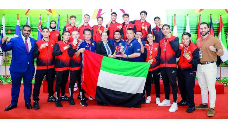 الامارات | منتخب الإمارات يحصد 16 ميدالية ويتصدر فئة الرجال في «آسيا للمواي تاي»