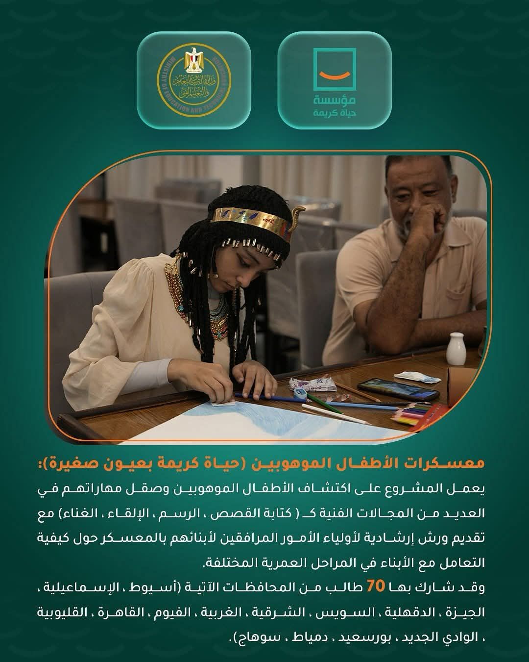 تعاون مشترك بين حياة كريمة والتربية والتعليم للتطوير ودعم المدارس الفنية.. صور