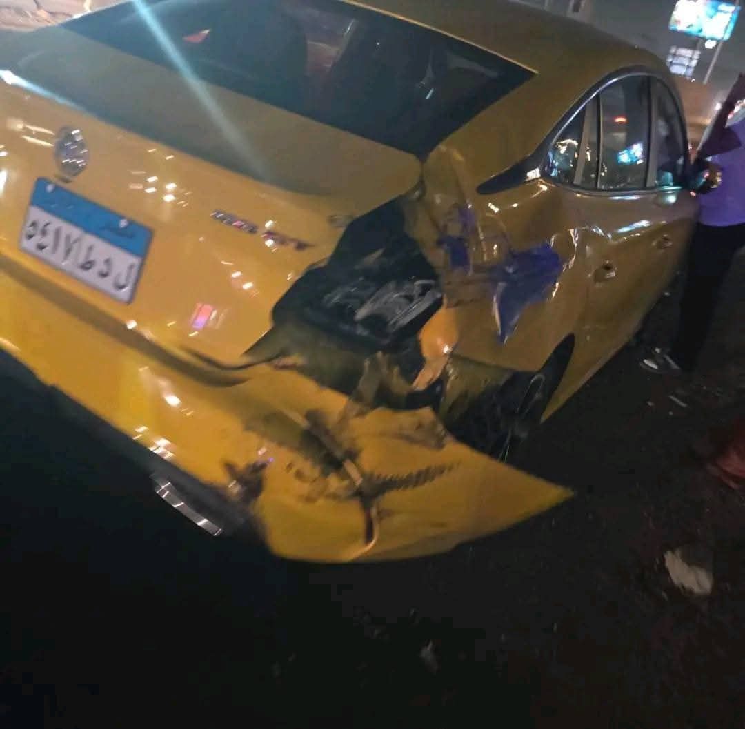 تفاصيل دهس تريلا لـ 7 سيارات على الطريق الدائرى بالمعادى.. صور