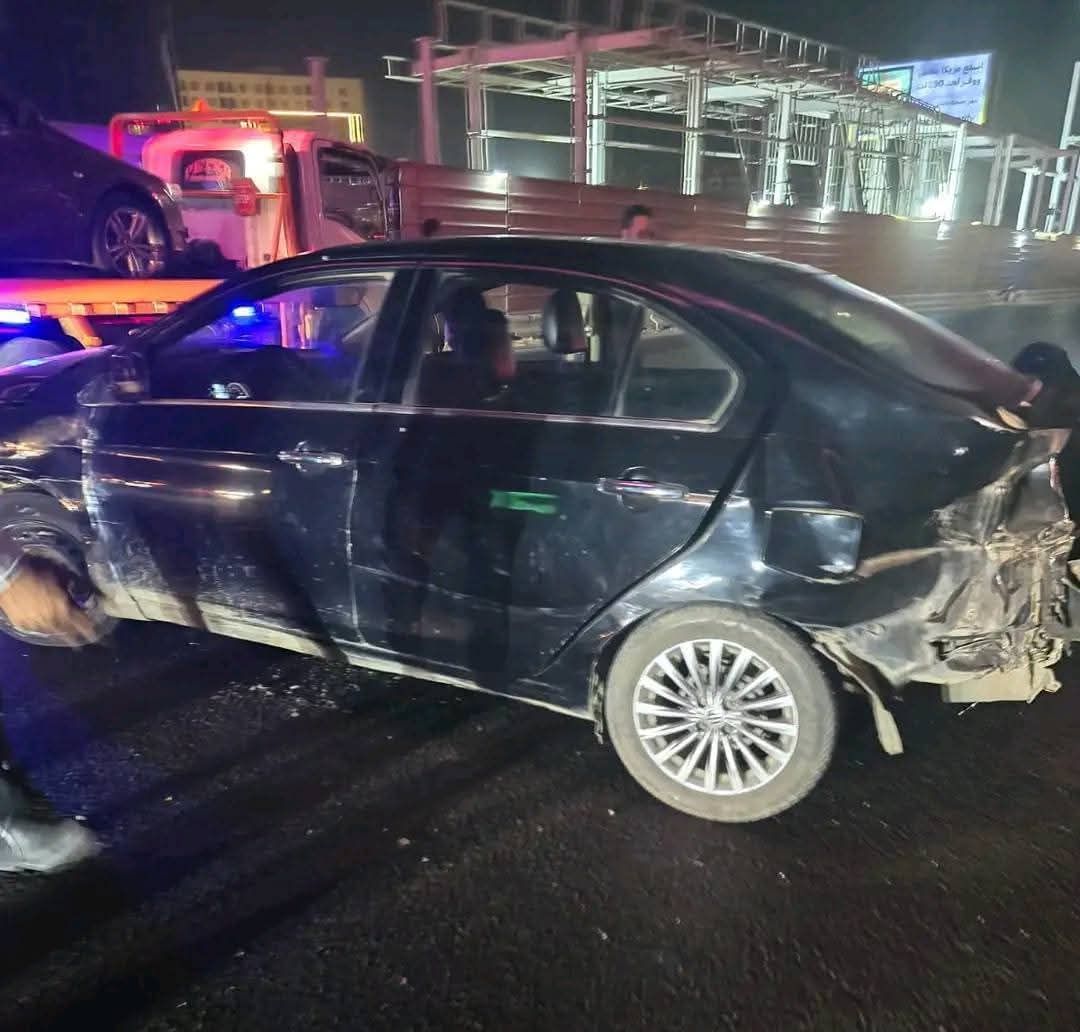 تريلا تحطم وتدهس 7 سيارات على الطريق الدائرى بالمعادى.. صور