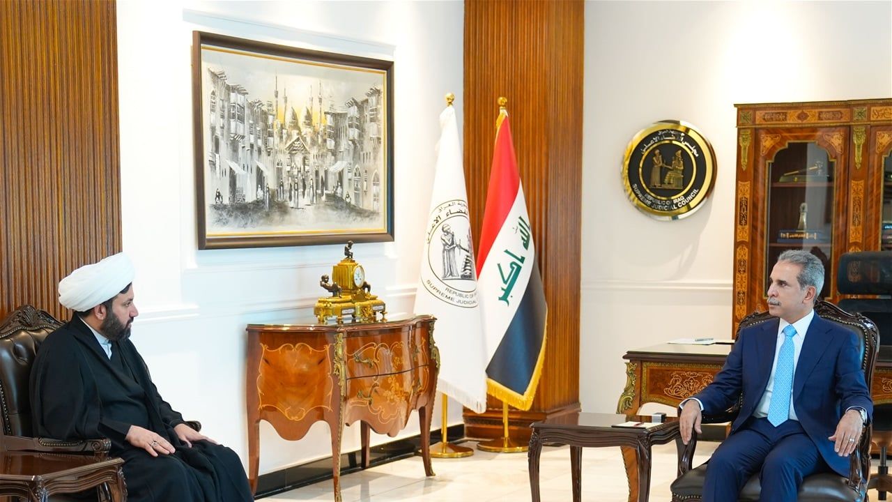 زيدان يستقبل المسعودي ويشيد بتكرار فوز بعثة الحجة العراقية بجائزة "لبيتم"