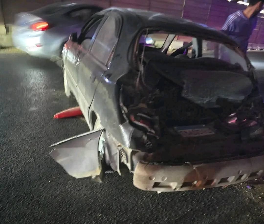 تريلا تحطم وتدهس 7 سيارات على الطريق الدائرى بالمعادى.. صور