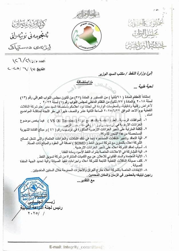 النزاهة تباشر بالتحقيق في عقود شركة سالم أحمد سعيد