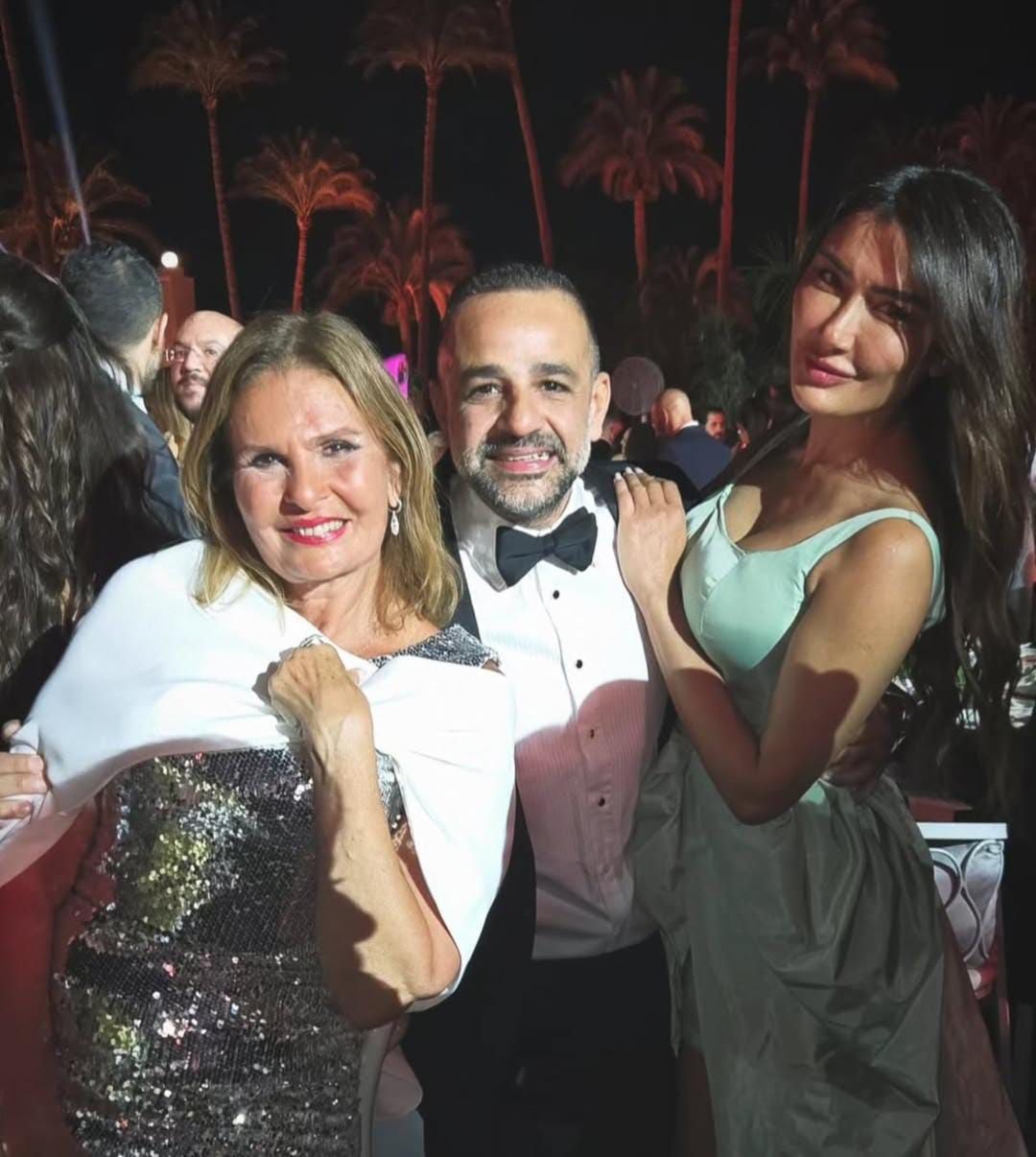 يسرا ولبلبة وتامر حسنى وإيمى سمير غانم والرداد فى حفل زفاف حفيد عادل إمام