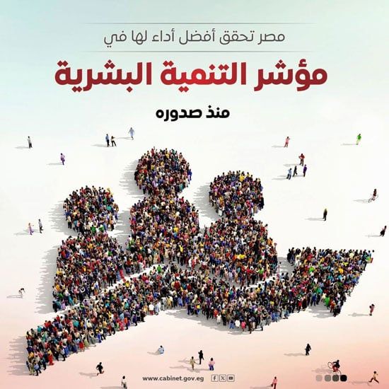 الحكومة: تقدم مصر 8 مراكز فى مؤشر التنمية البشرية خلال 10 سنوات