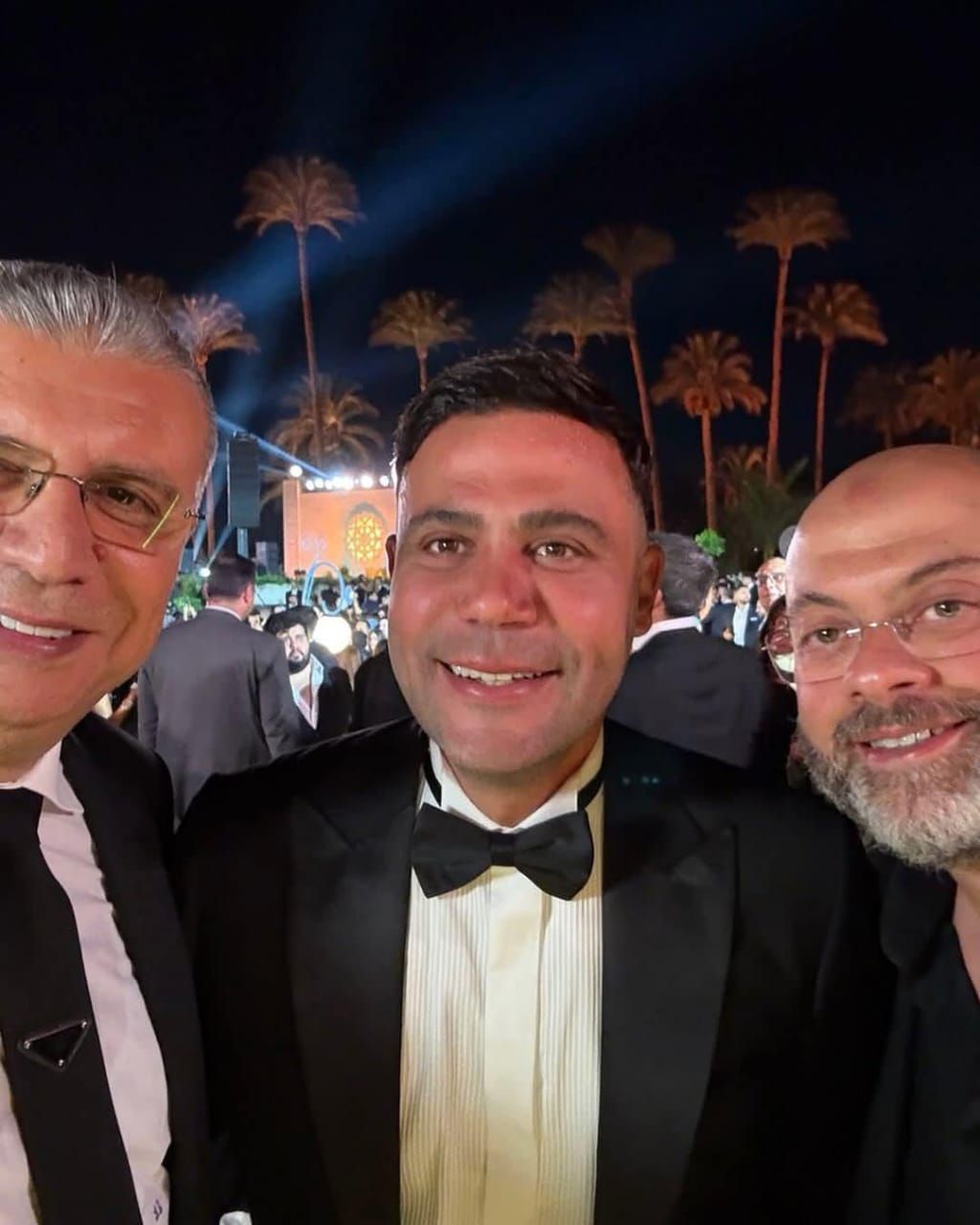 يسرا ولبلبة وتامر حسنى وإيمى سمير غانم والرداد فى حفل زفاف حفيد عادل إمام