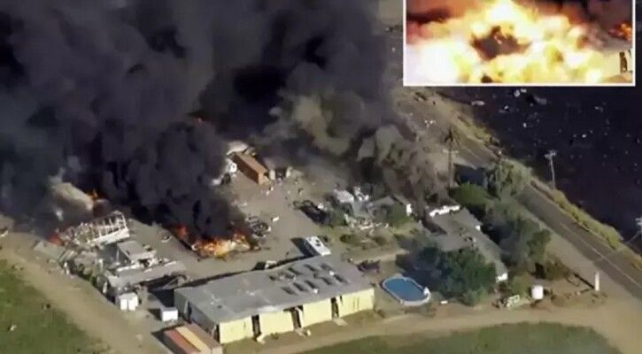 العثور على رفات بشرية في موقع انفجار كاليفورنيا