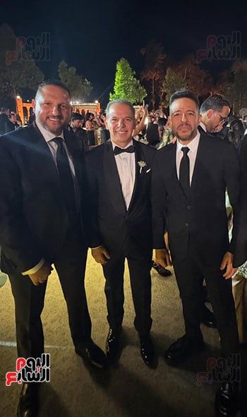 يسرا ولبلبة وتامر حسنى وإيمى سمير غانم والرداد فى حفل زفاف حفيد عادل إمام