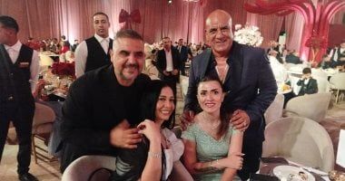 محمد لطفى وإيهاب توفيق ووليد سعد وخالد تاج الدين فى زفاف ابنة محمد فؤاد