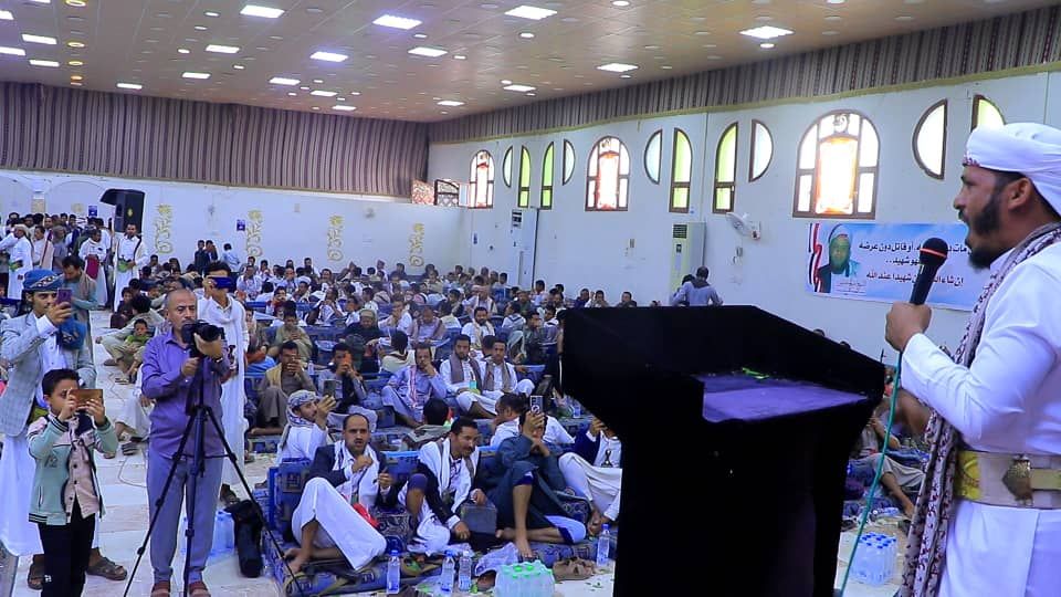 مأرب.. إقامة مجلس عزاء للشيخ صالح حنتوس وسط إدانات واسعة لجريمة اغتياله